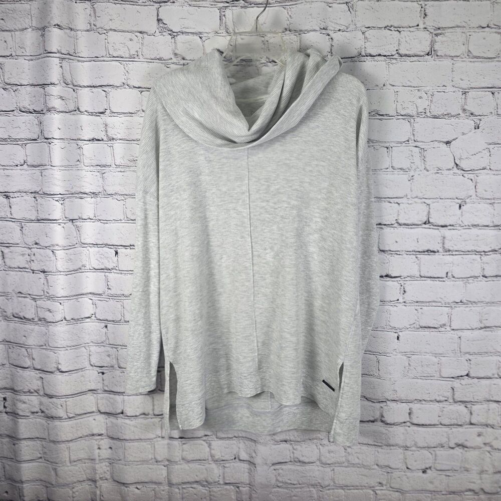 Calvin Klein Women's Performance Gray Cowl Neck Long Sleeve Sweater Top Size XL